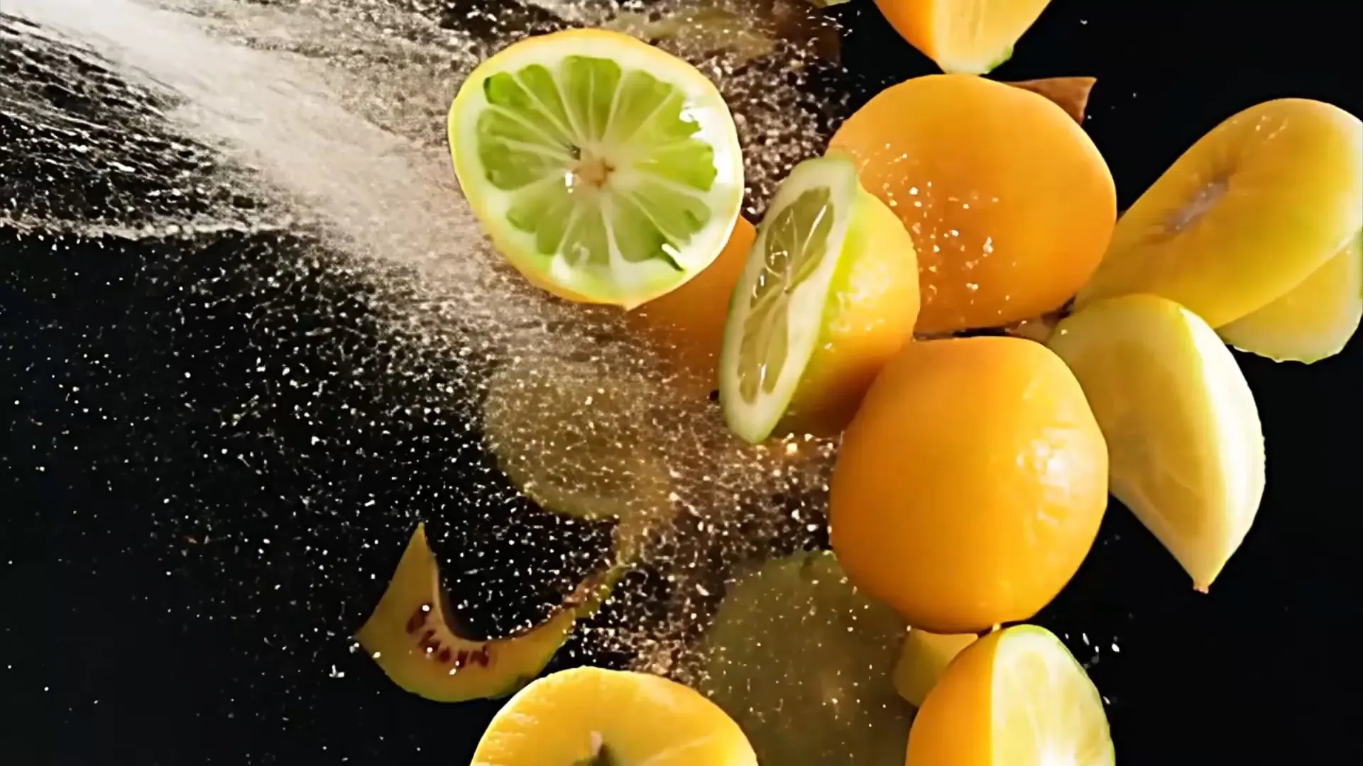 Juicy Orange Splash Overlay for Culinary Show Intros